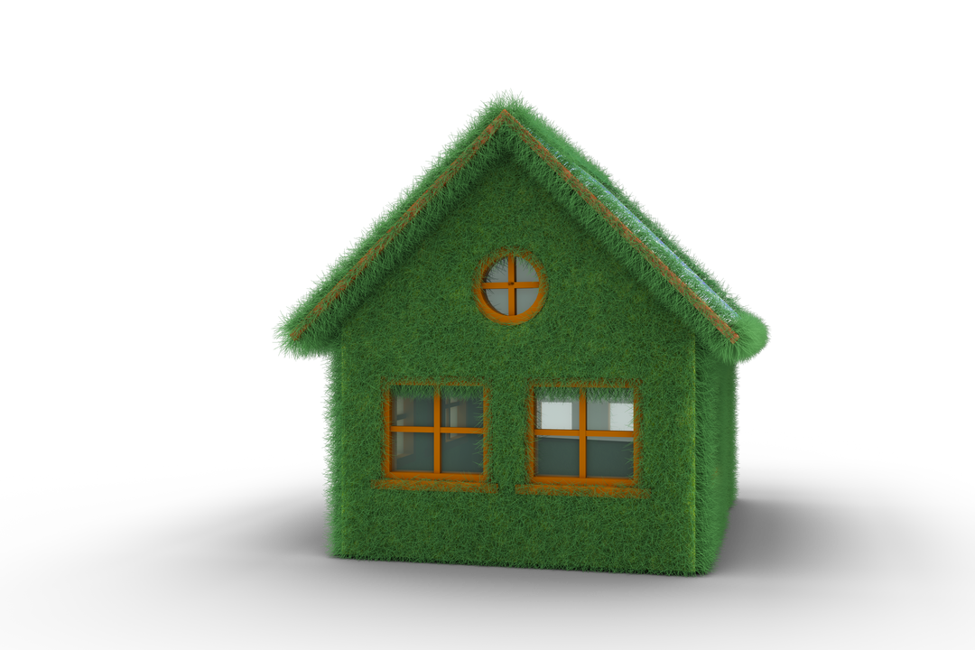 Small Model of Eco-friendly House in 3D Rendering with Transparent Background - Download Free Stock Images Pikwizard.com