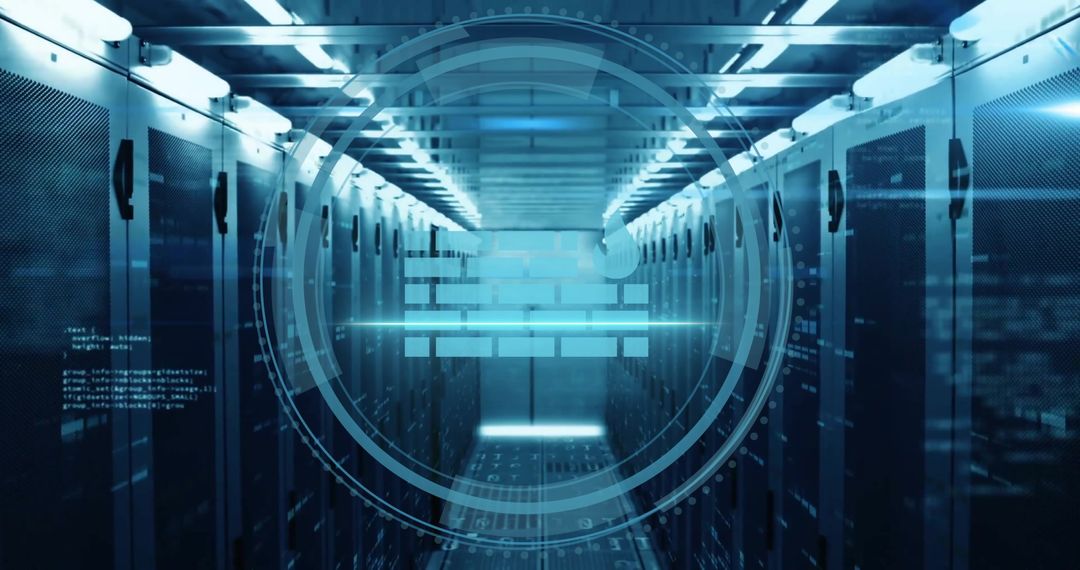 Digital Firewall Security Overlay on Server Room