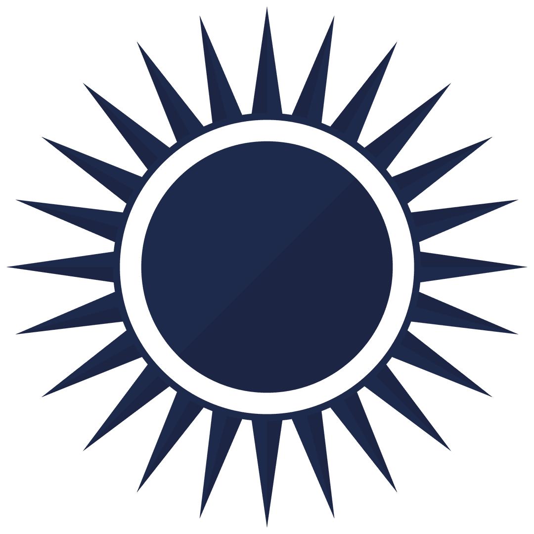 Transparent Star Circle with Spiky Edges on Clear Background
