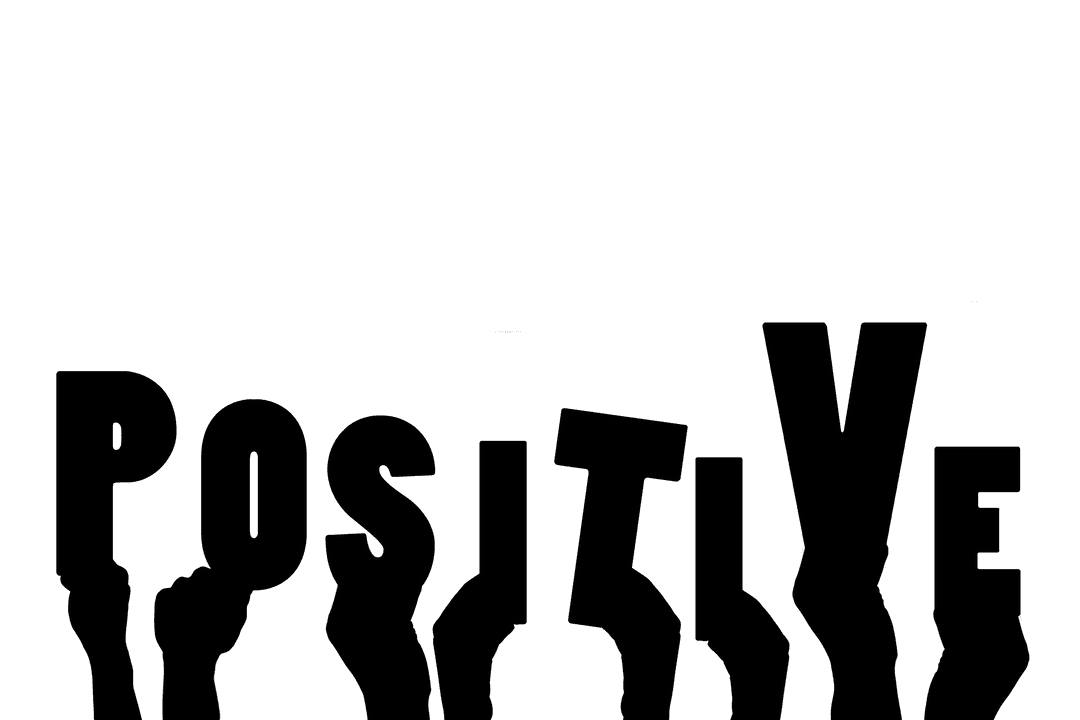 Transparent Motivational Illustration with Hands and Positive Message