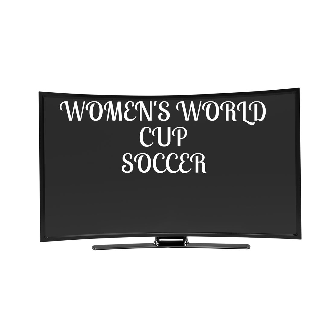 Curved Screen Displaying Women's World Cup Soccer
