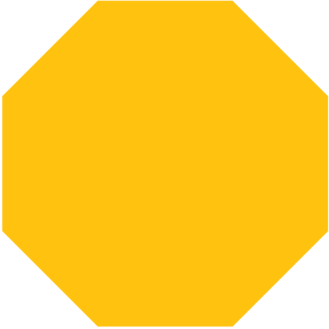 Big Yellow Octagon on Transparent Background Design Mockup