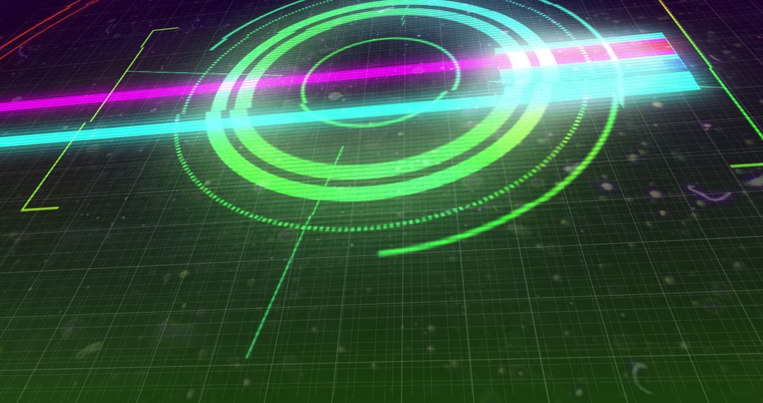 Futuristic Digital Scan with Glowing Circular Interface