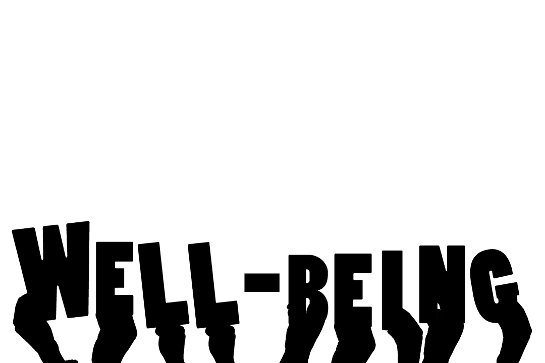 Transparent Hands Illustration with Well-Being Text on PNG Background