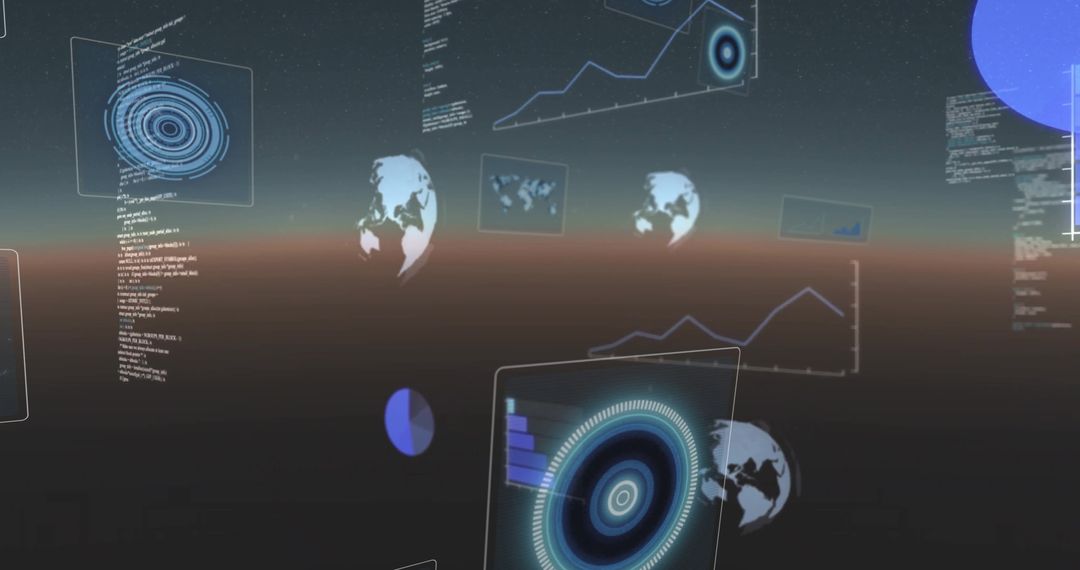 Global Data Network with Dynamic Graph Visualizations - Free Images, Stock Photos and Pictures on Pikwizard.com