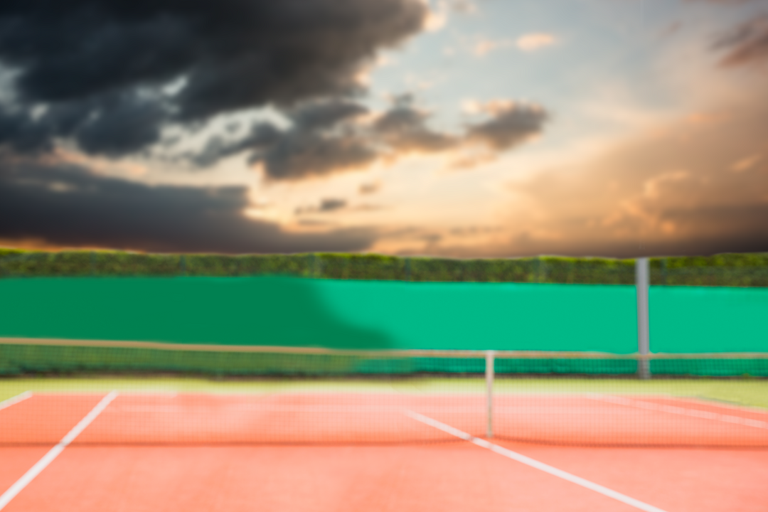 Transparent Background Cloudy Sunset Sky Over Empty Outdoor Tennis Court Illustration - Download Free Stock Images Pikwizard.com