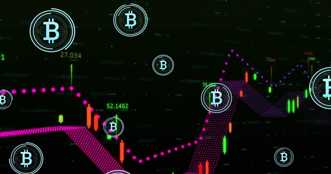 Dynamic Bitcoin Charts Illustrating Cryptocurrency Trends