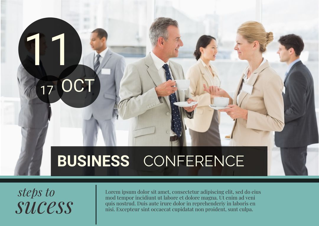 Professional Networking at Business Conference Event