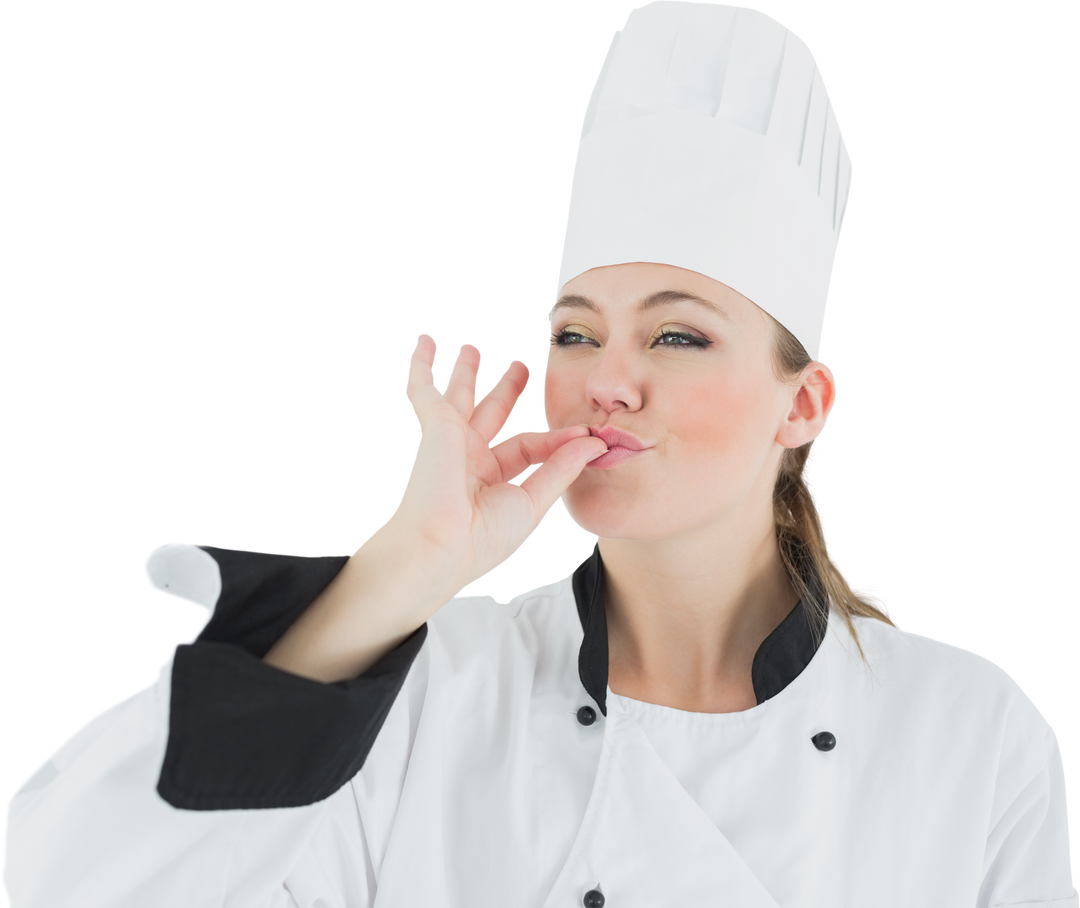 Transparent Background Portrait of Female Chef Savoring Perfect Taste - Download Free Stock Images Pikwizard.com