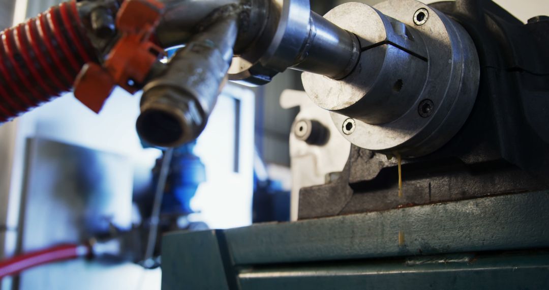 Close-Up of Precision Lathe Machine in Industrial Workshop - Free Images, Stock Photos and Pictures on Pikwizard.com