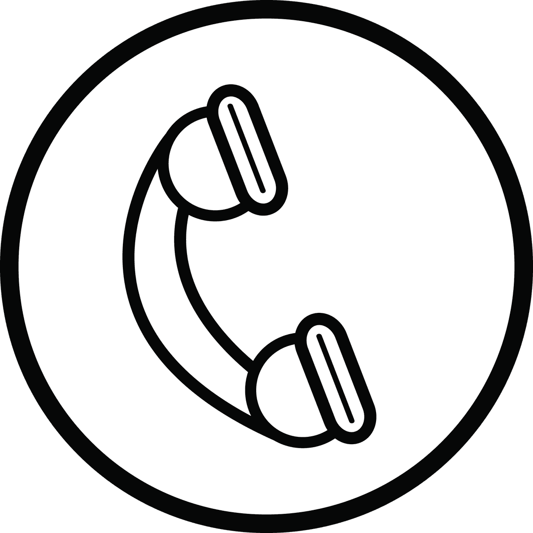 Transparent Media Phone Icon in Circular Frame