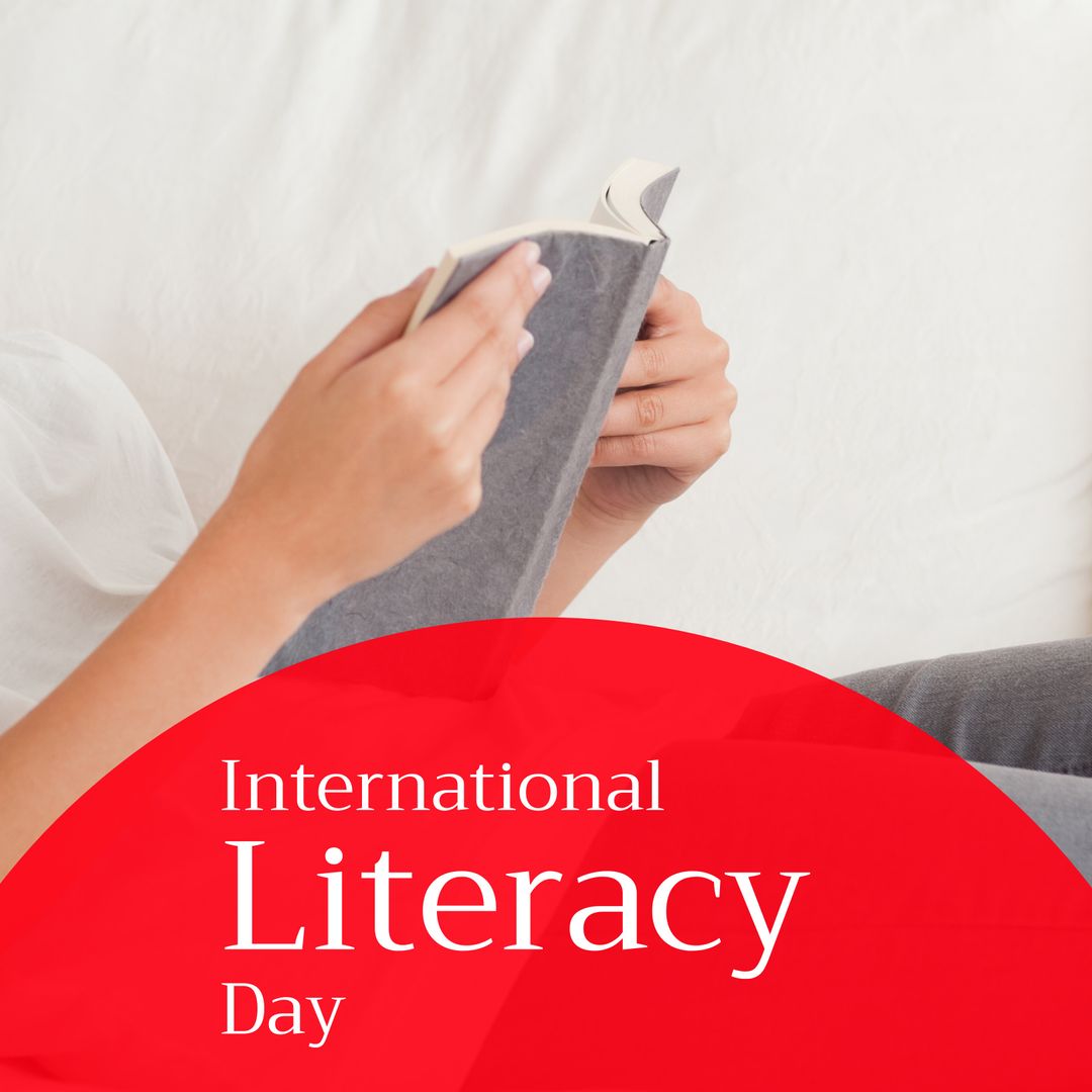 International Literacy Day Concept with Person Reading Book