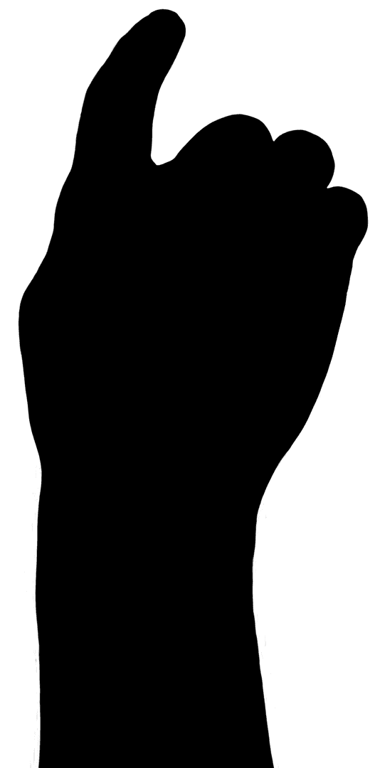 Transparent Silhouette of Hand for Business Presentations