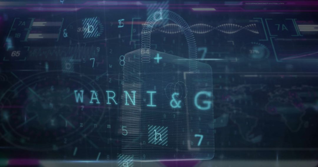 Digital Cyber Security and Data Processing Concept