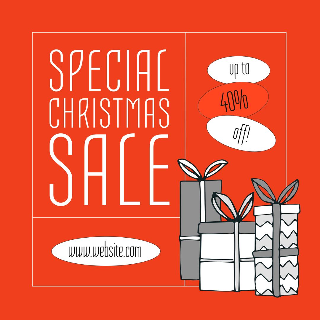 Composition of special christmas sale text over presents - Download Free Stock Templates Pikwizard.com