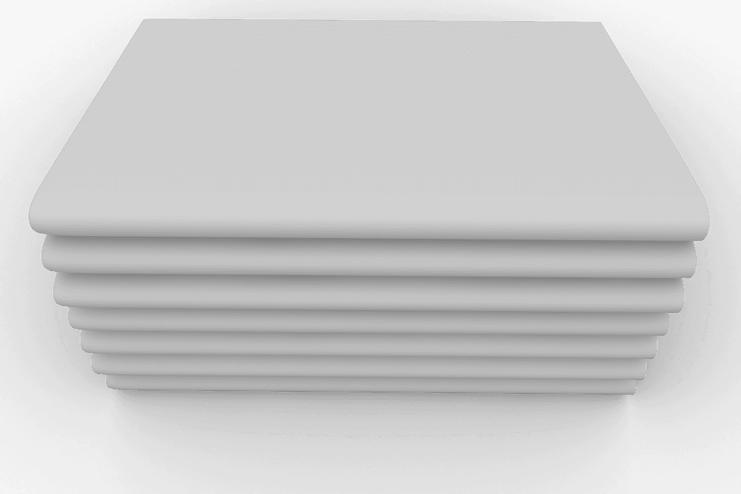 Stack of White Notebooks on Transparent Background for Writing Concepts