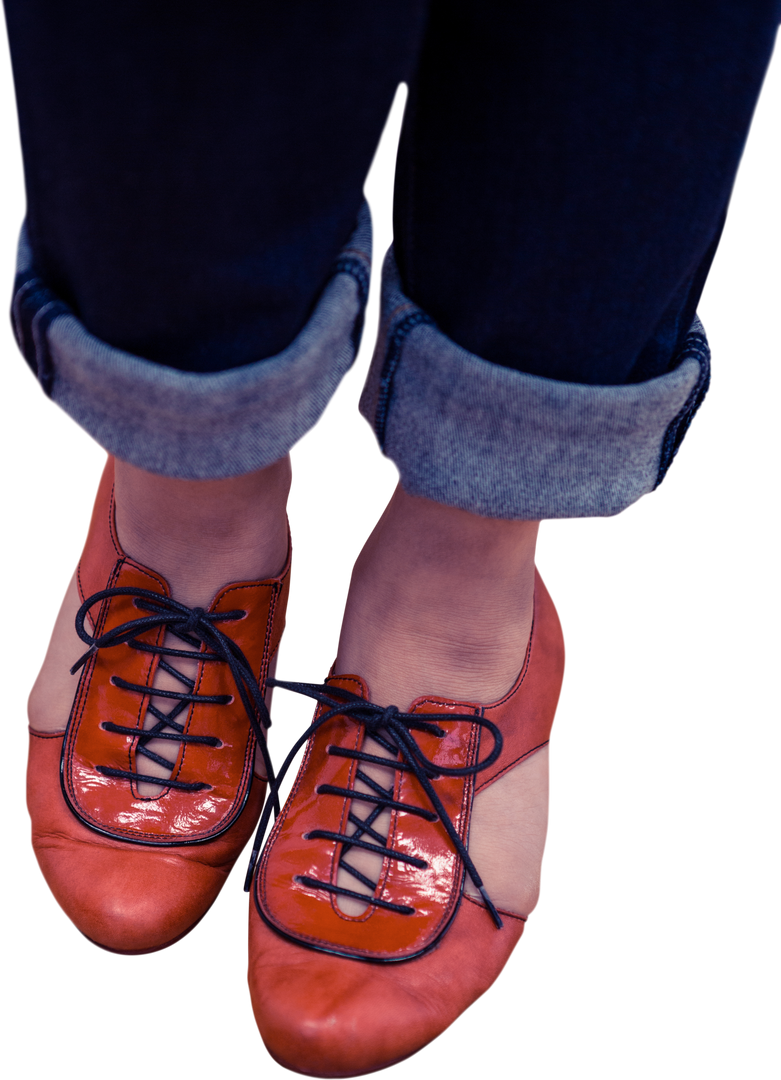 Transparent Background for Low Section Person in Brown Laced Shoes - Download Free Stock Images Pikwizard.com