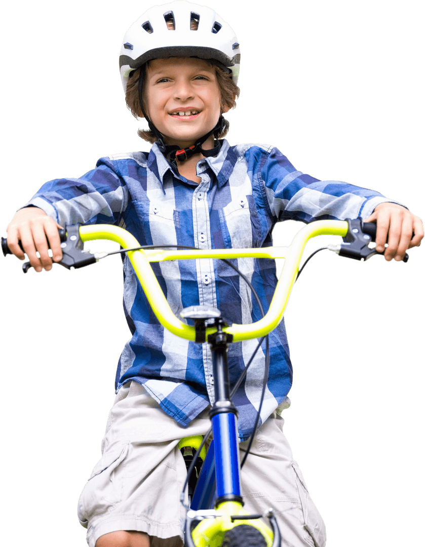 Joyful Boy on Bicycle Transparent Share of Outdoor Fun