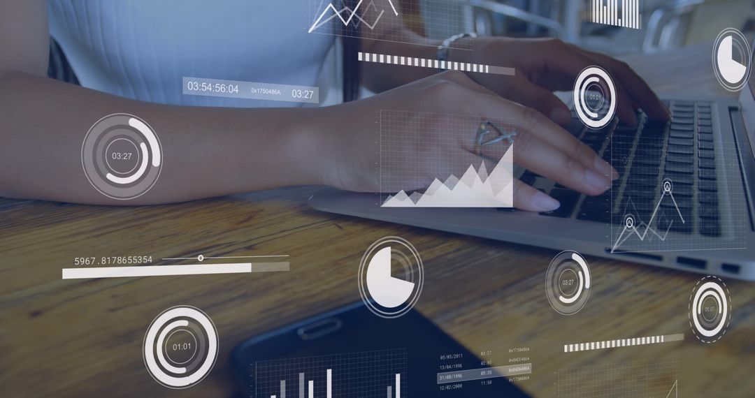 Digital Business Data Analytics Mixed with Visuals