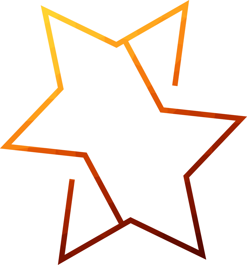 Christmas Star Outline Transparent Background PNG