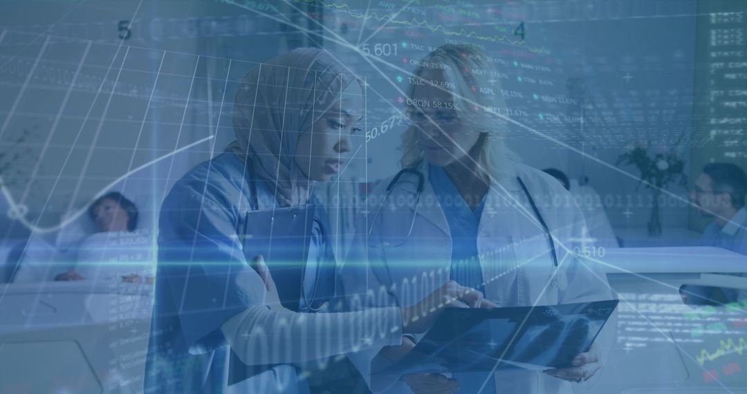 Diverse Healthcare Team Analyzing Digital Medical Data