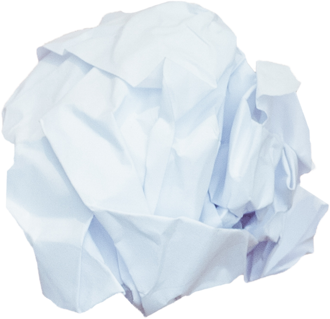 Crumpled White Paper Ball on Transparent Background - Download Free Stock Images Pikwizard.com