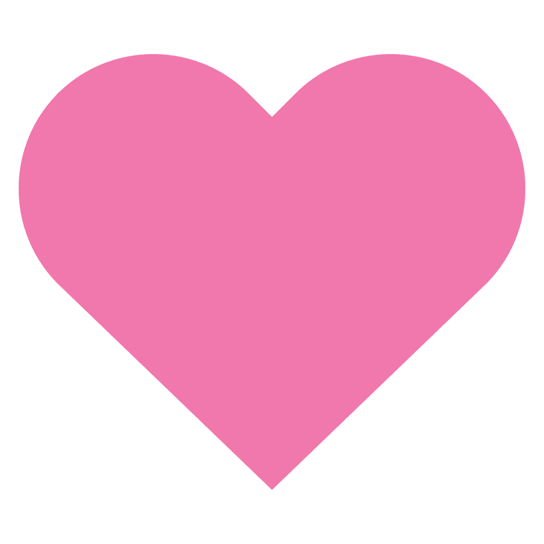 Pink Heart Vector Isolated on Transparent Background for Love Designs