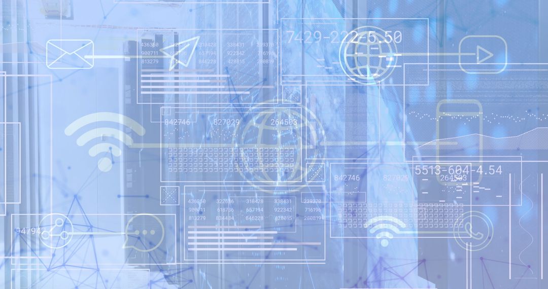 Futuristic Digital Interface Network Technology Graphic