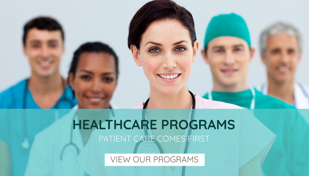 Confident Medical Team Promoting Healthcare Education Programs