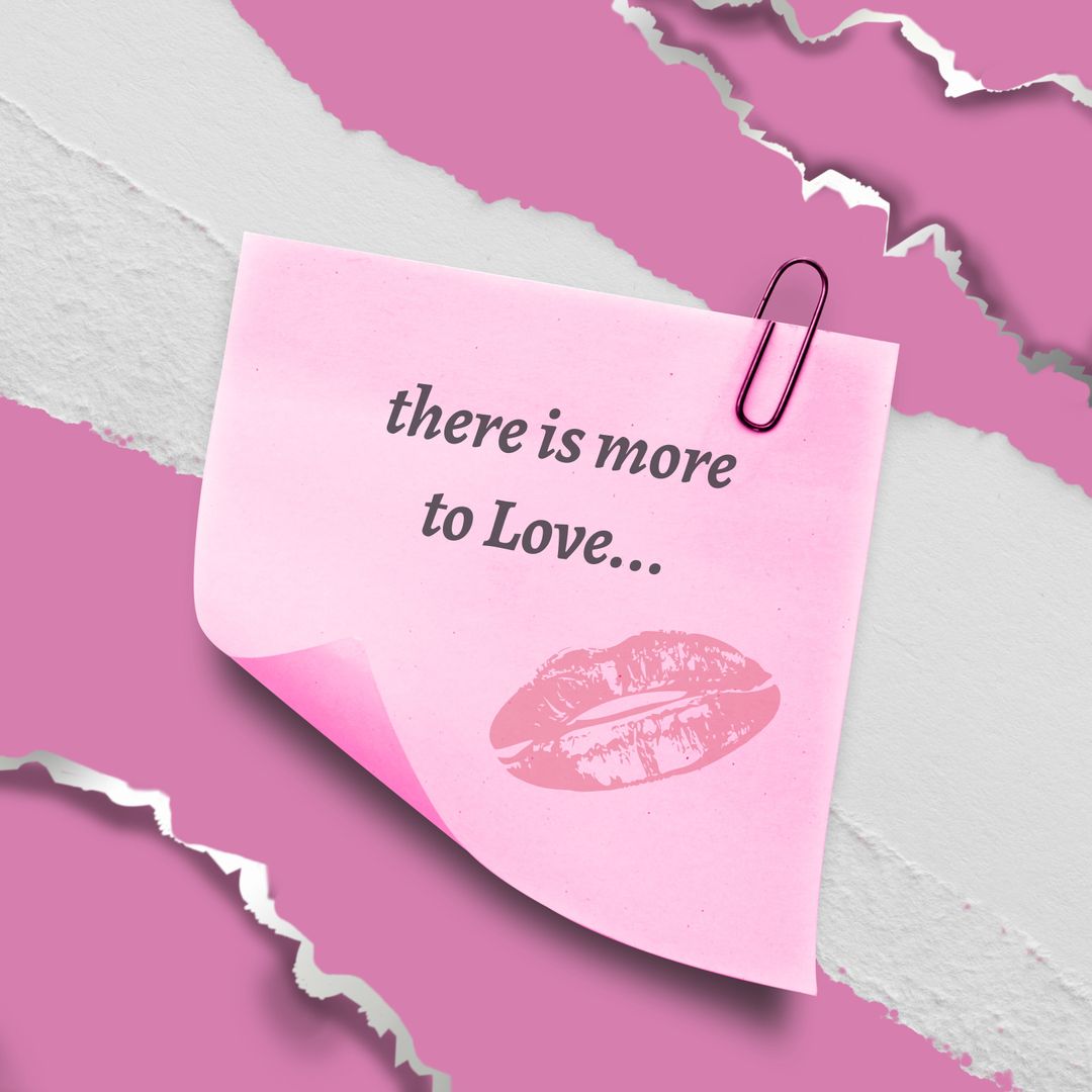 Inspirational Message on Pink Note With Torn Background