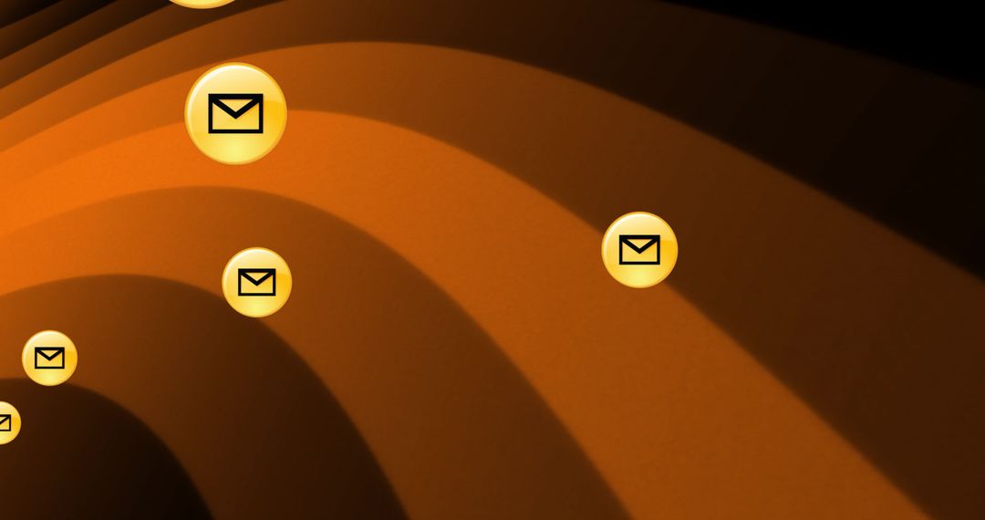Abstract Email Icon Wave Background with Digital Vibes