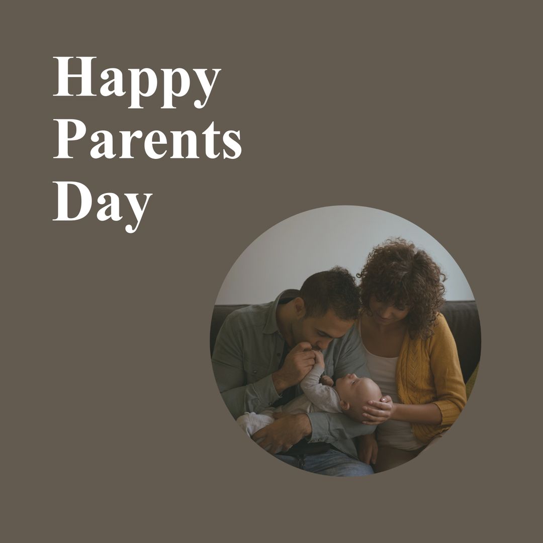Happy Parents Day Using Family Bond Mother Father Newborn