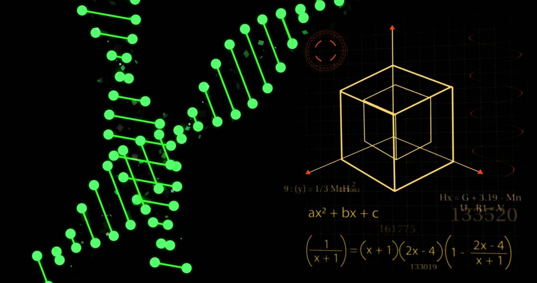 Interplay of DNA Structure Cutting Through Geometric Shapes and Formulas