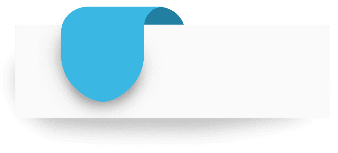 Transparent Blue and White Shapes with Copy Space on Clear Background