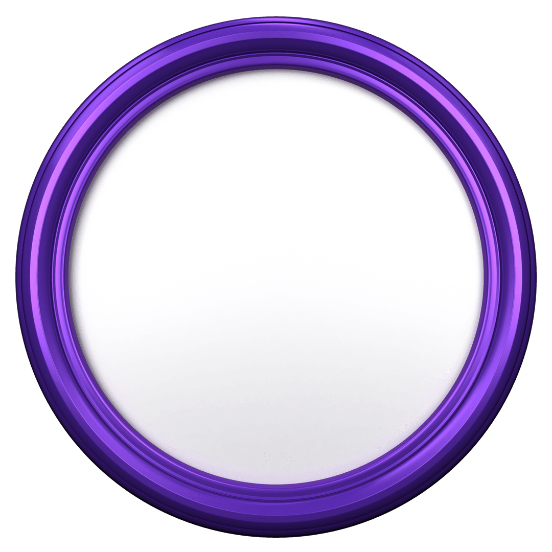 Purple Circle Frame with Transparent Center for Text