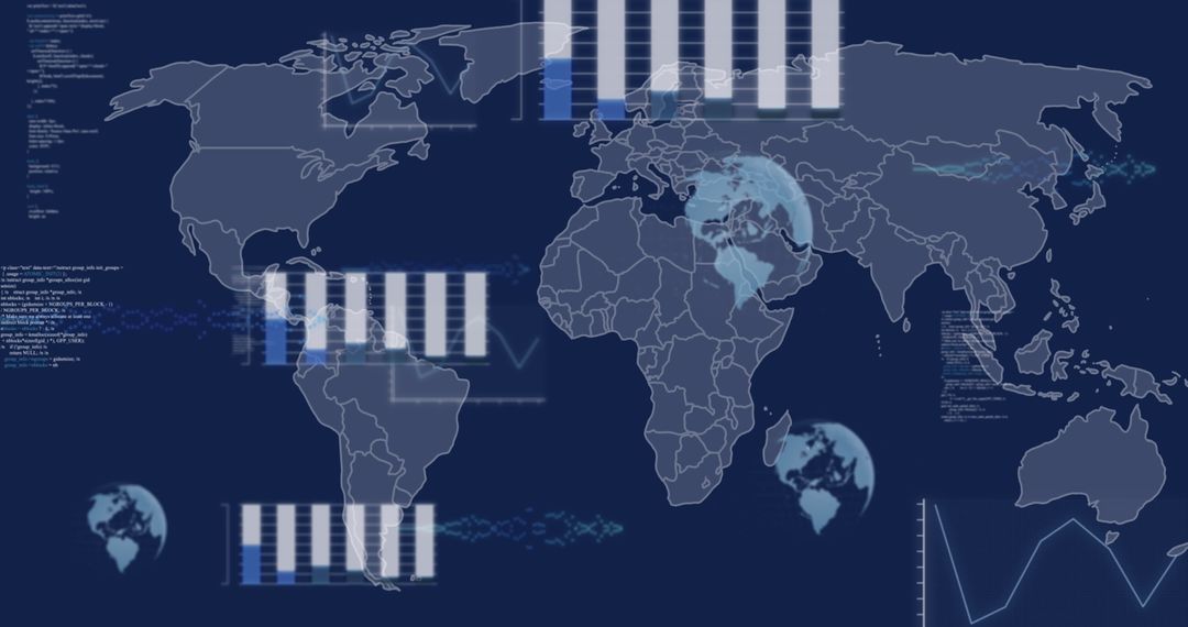 Global Data Processing on World Map for Business and Finance