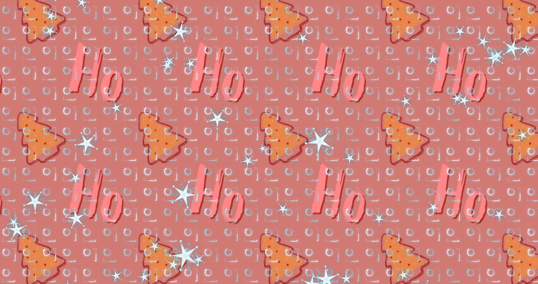 Festive Vector Pattern with Holiday Trees and Cheerful Elements