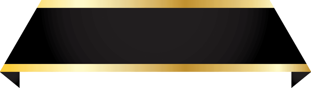 Transparent Black and Gold Abstract Shape for Design Projects