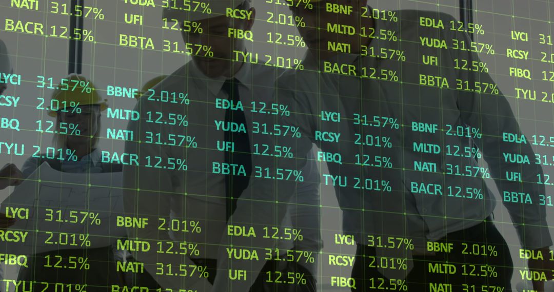 Professionals Analyzing Financial Data in Modern Business Environment