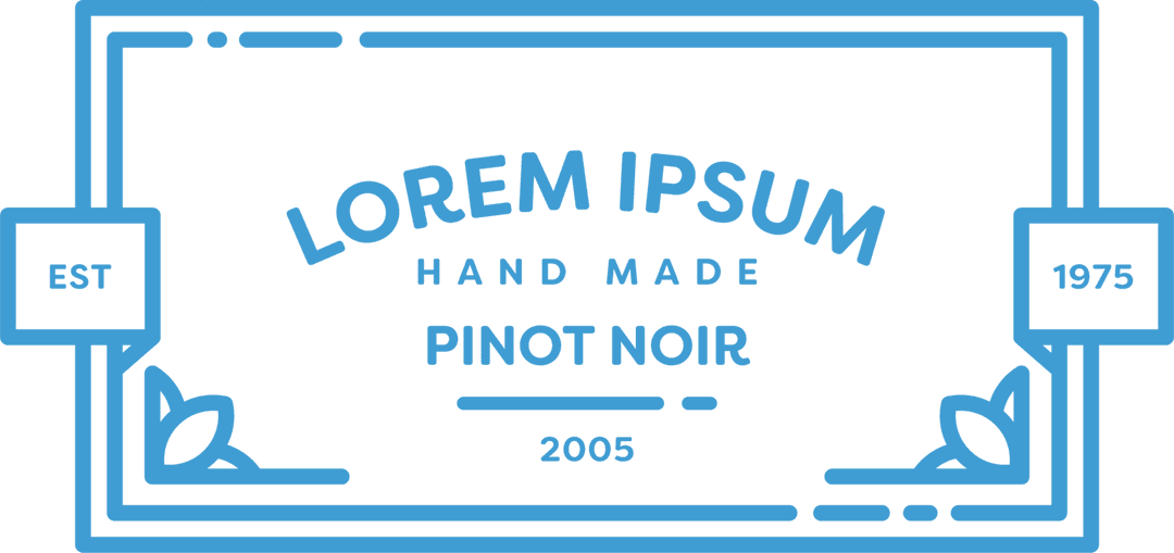 Transparent Textual Badge for Handmade Pinot Noir Brands