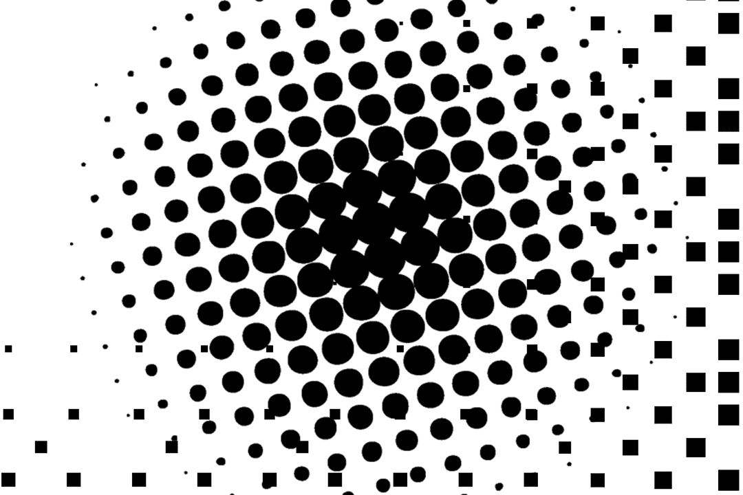 Black Abstract Dotted Shape on Transparent Background