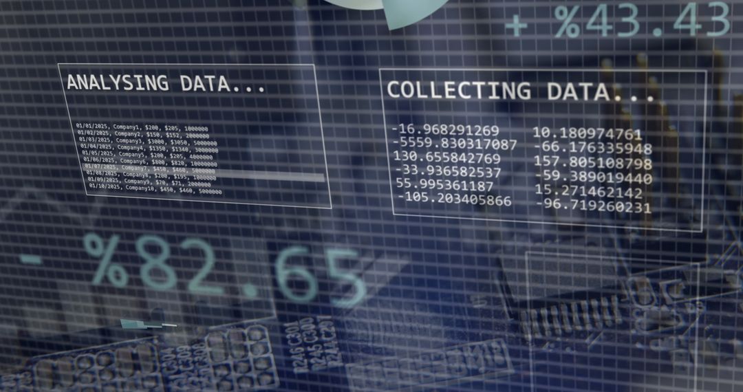 Digital Financial Data Analysis Concept with Futuristic Interface