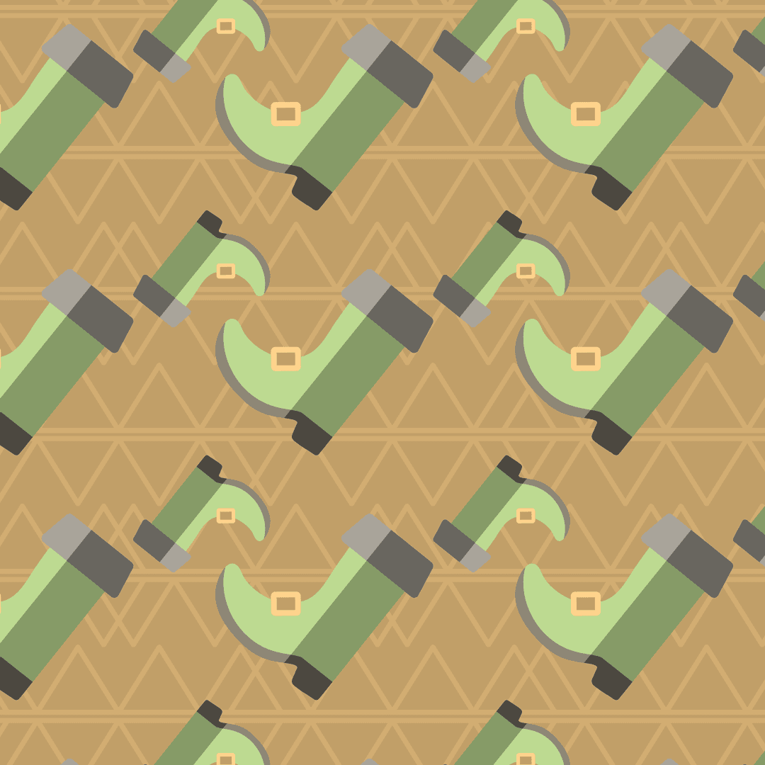 Seamless Transparent Pattern of St Patrick's Day Shoe