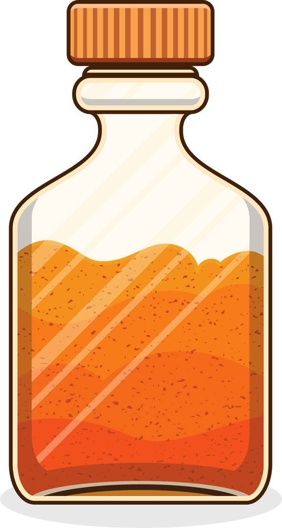 Transparent Glass Jar with Orange Spice for Culinary Decor