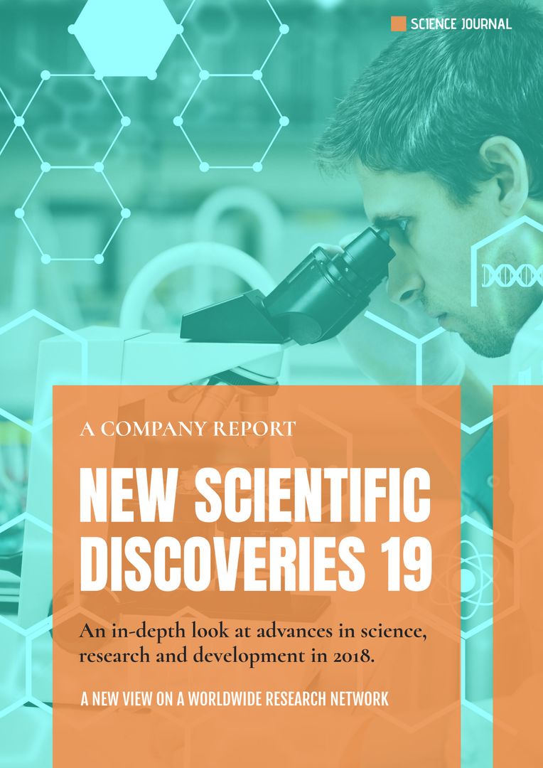 Scientist Focusing Through Microscope for Scientific Discovery Research Report Cover - Download Free Stock Templates Pikwizard.com