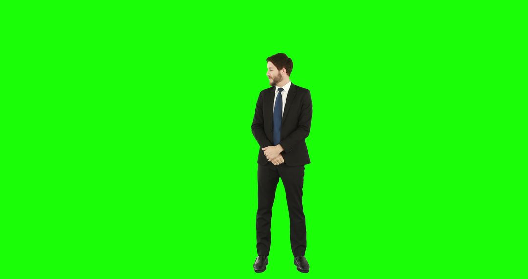 A Caucasian businessman stands confidently against a green screen background, with copy space - Free Images, Stock Photos and Pictures on Pikwizard.com