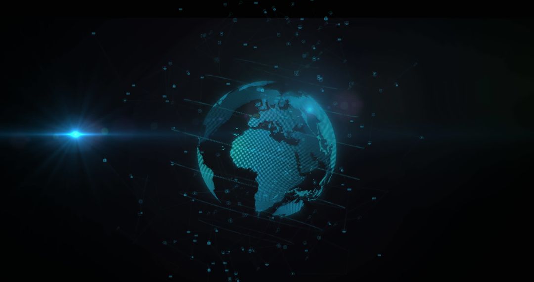 Futuristic Digital Globe Reflecting Global Connectivity Concepts