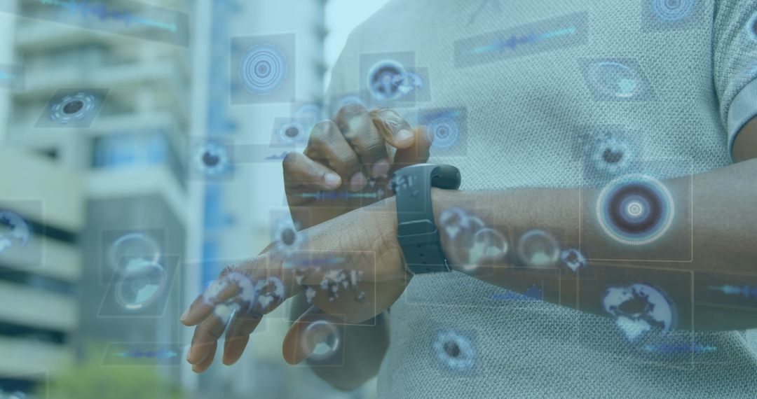 Smartwatch Technology with Digital Interface Holograms