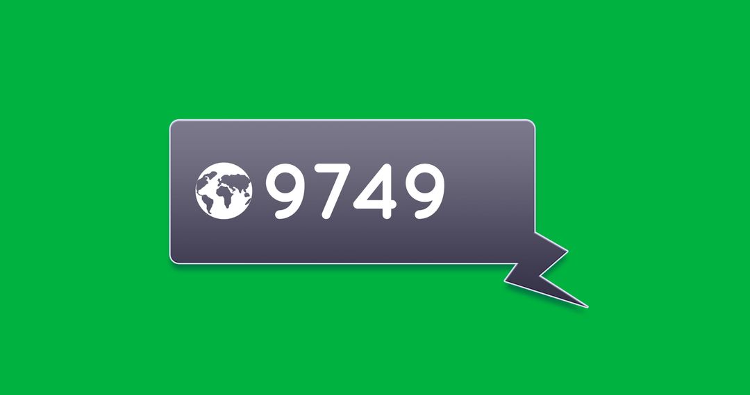 Global Connectivity with Message Counter on Green Background