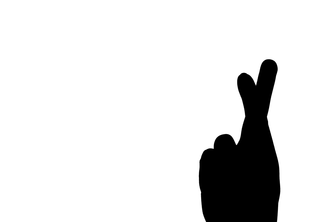 Silhouette of Hand on Transparent Background Lifestyle and Sport Concept